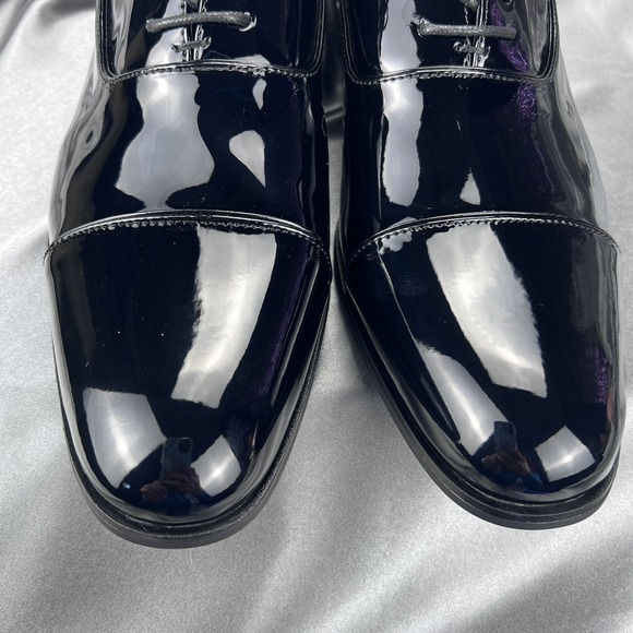 Stacy Adams Mens 9 Wide Gala Tuxedo Shoes Black Patent Leather 24998-004 Wedding main image 6
